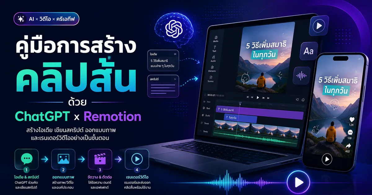 คู่มือการสร้างคลิปสั้นด้วย ChatGPT x Remotion