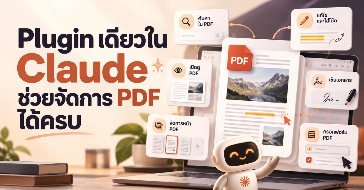 จัดการไฟล์ PDF ใน Claude ได้มากกว่าแค่เปิดอ่าน ด้วย Plugin เดียว