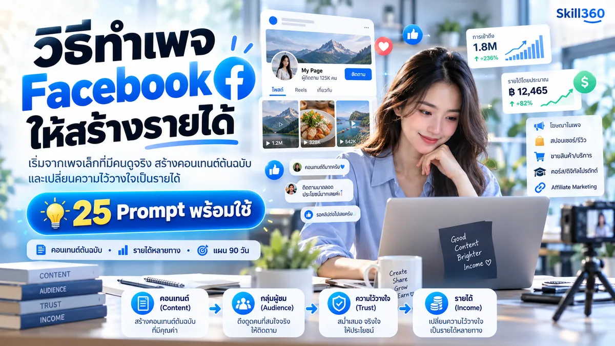 วิธีทำเพจ Facebook ให้สร้างรายได้