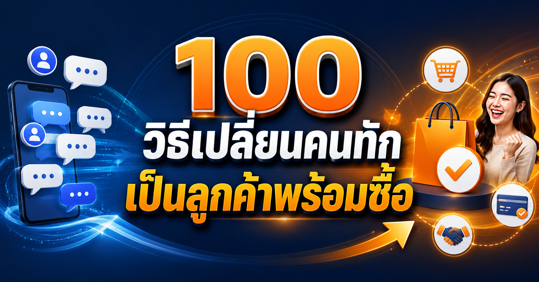 100 วิธีเปลี่ยนคนทัก เป็นลูกค้าพร้อมซื้อ